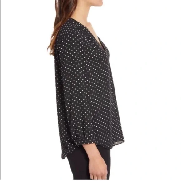 Vince Camuto Black and White Polka Dot Blouse - Picture 2 of 4